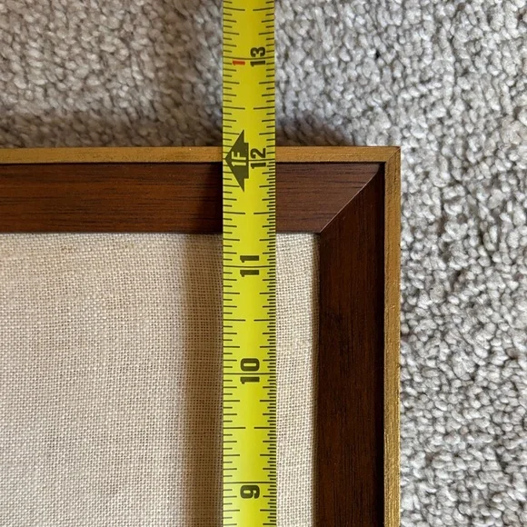 Floral Basket Embroidered Wall Art | Vintage Handmade | 12”x 15” - Picture 6 of 6